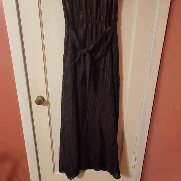 Modcloth Your Time to Shine Metallic Red Black Maxi Dress S NWT - Picture 8 of 9